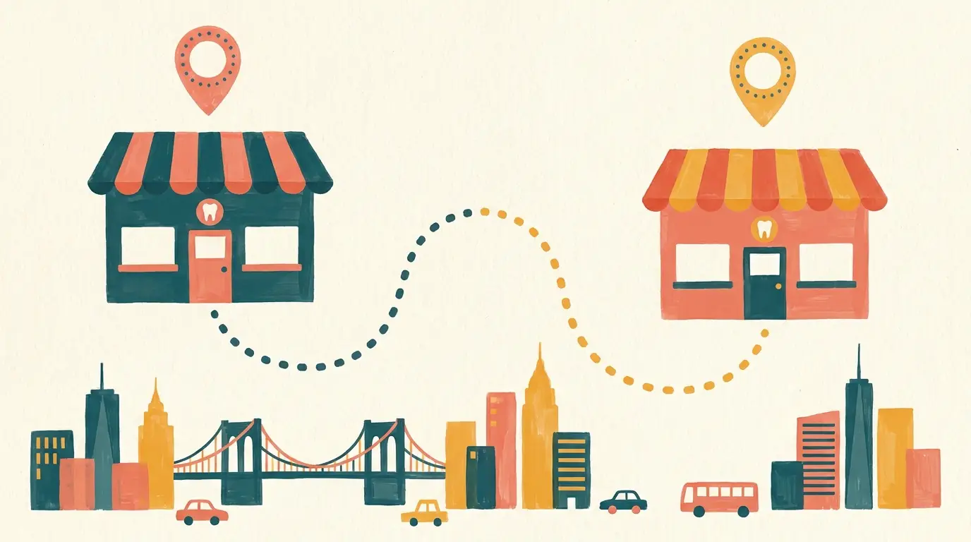 Illustration of the two Dental Specialties of NY offices across the city